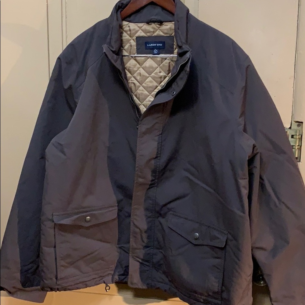 Lands End Men’s quilted coat XL